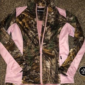 womens pink camo coats